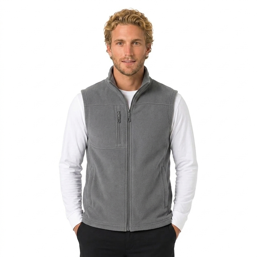 Chaleco Sin Mangas Micropolar Liso Chilla Hombre