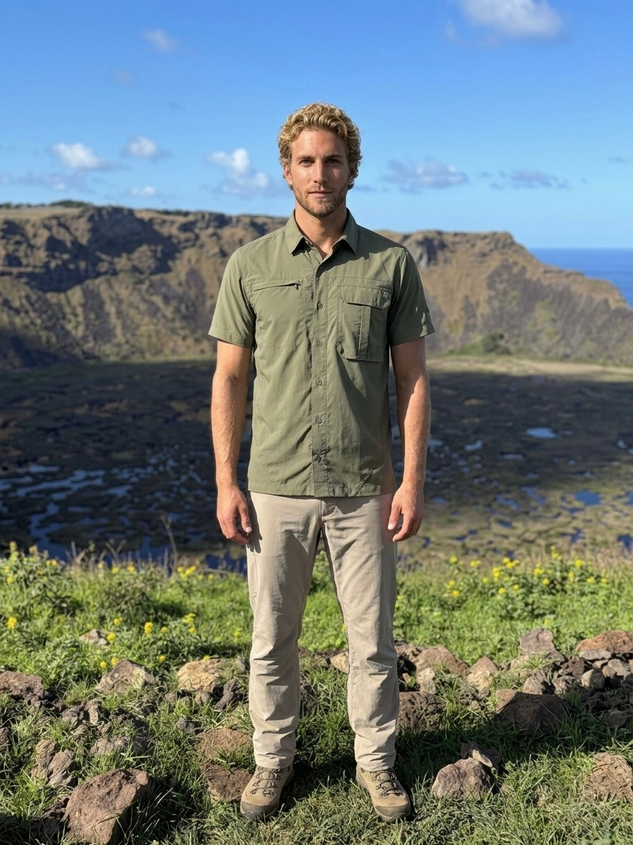 Camisa Outdoor Manga Corta UPF50 Ripstop Fénec Hombre