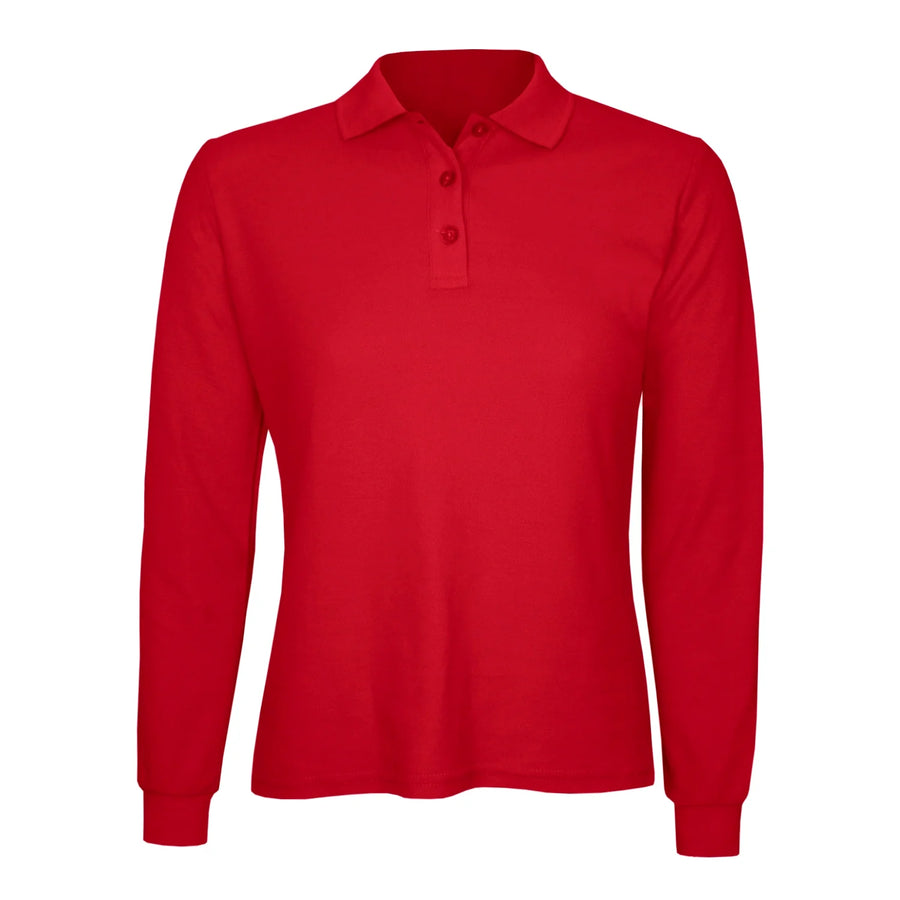 Polera Algodón Pique Manga Larga Velox Mujer