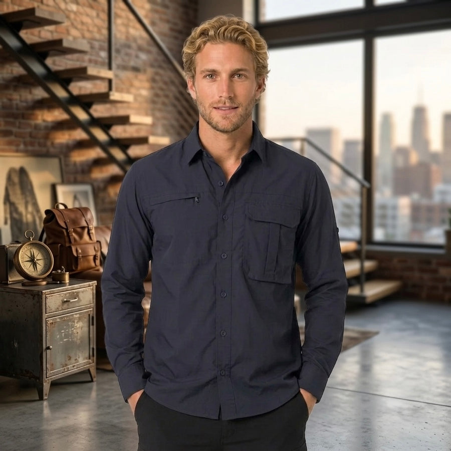 Camisa Trekking Ripstop Manga Larga UPF50 Fénec Hombre