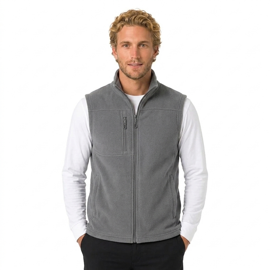 Chaleco Sin Mangas Micropolar Liso Chilla Hombre