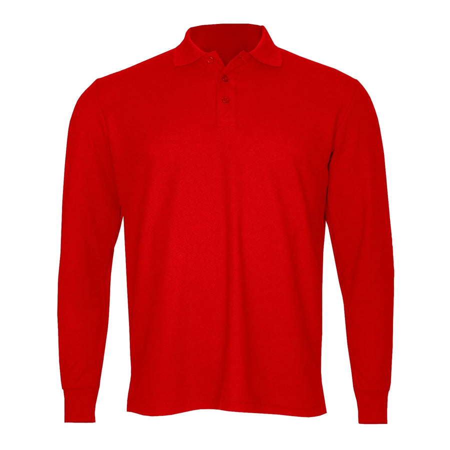 Polera Algodón Pique Manga Larga Velox Hombre