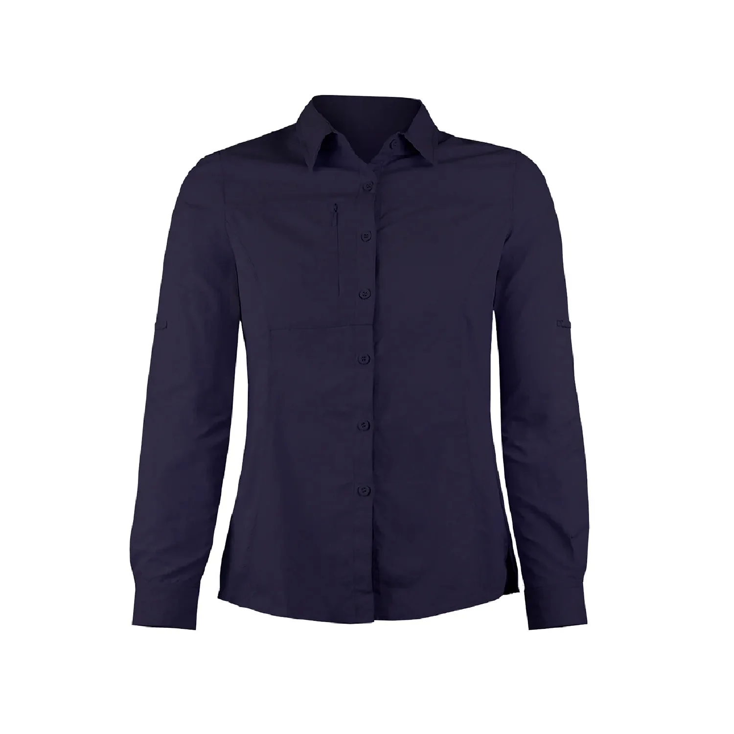 CAMISA TREKKING VARAS MUJER en color Azul Oscuro