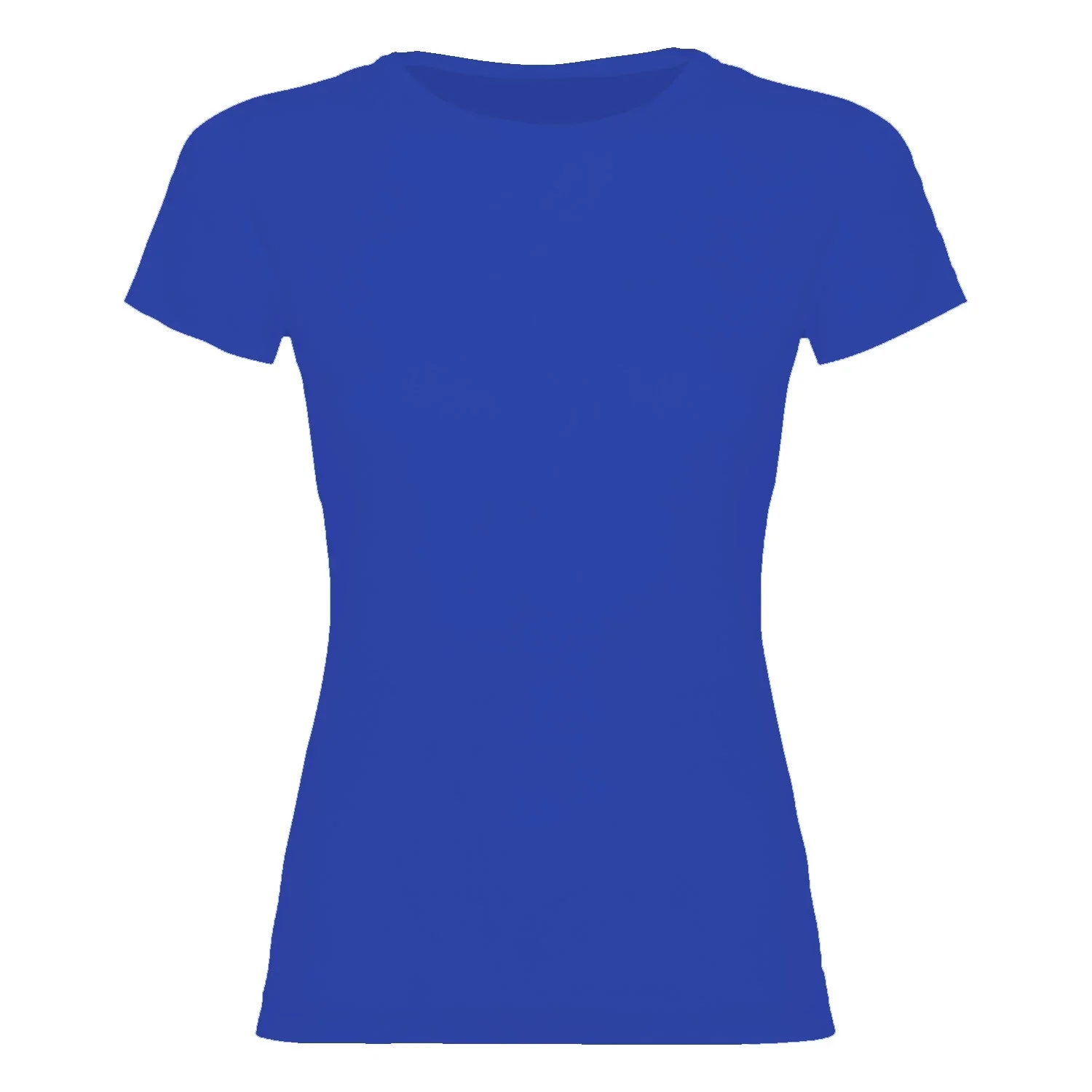 POLERA CUELLO REDONDO MUJER en color Azul Francia