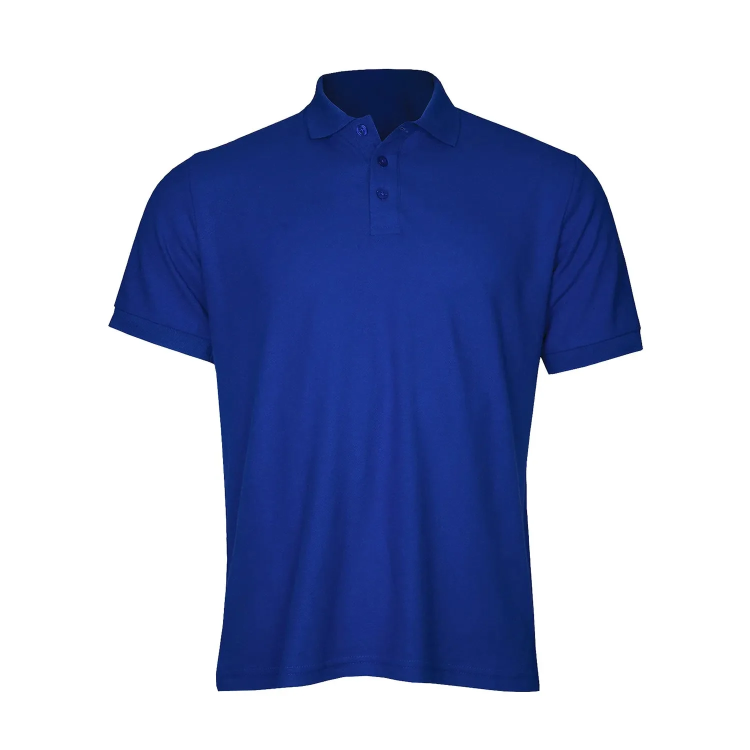 POLERA MANGA CORTA PIQUE HOMBRE en color Azul