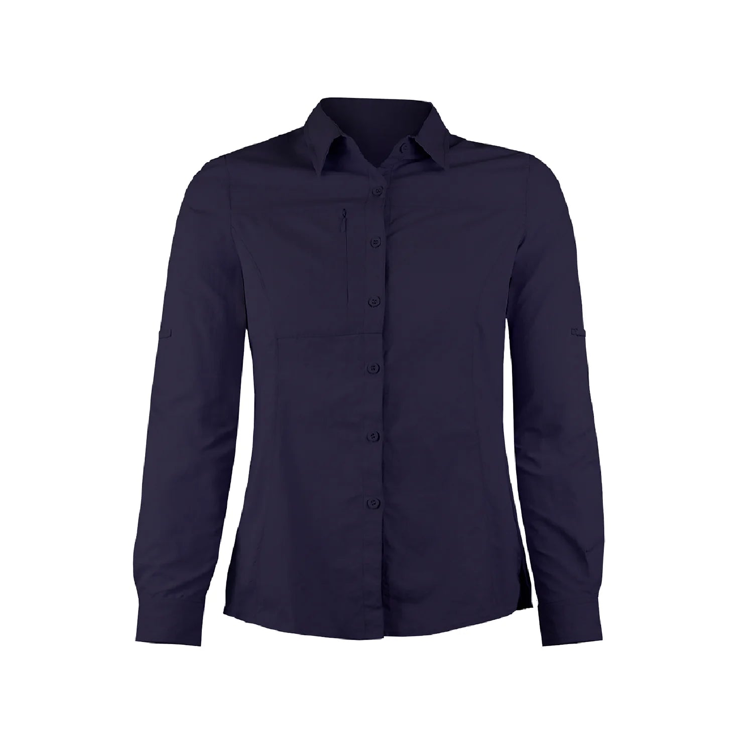 CAMISA TREKKING VARAS MUJER en color Azul Oscuro