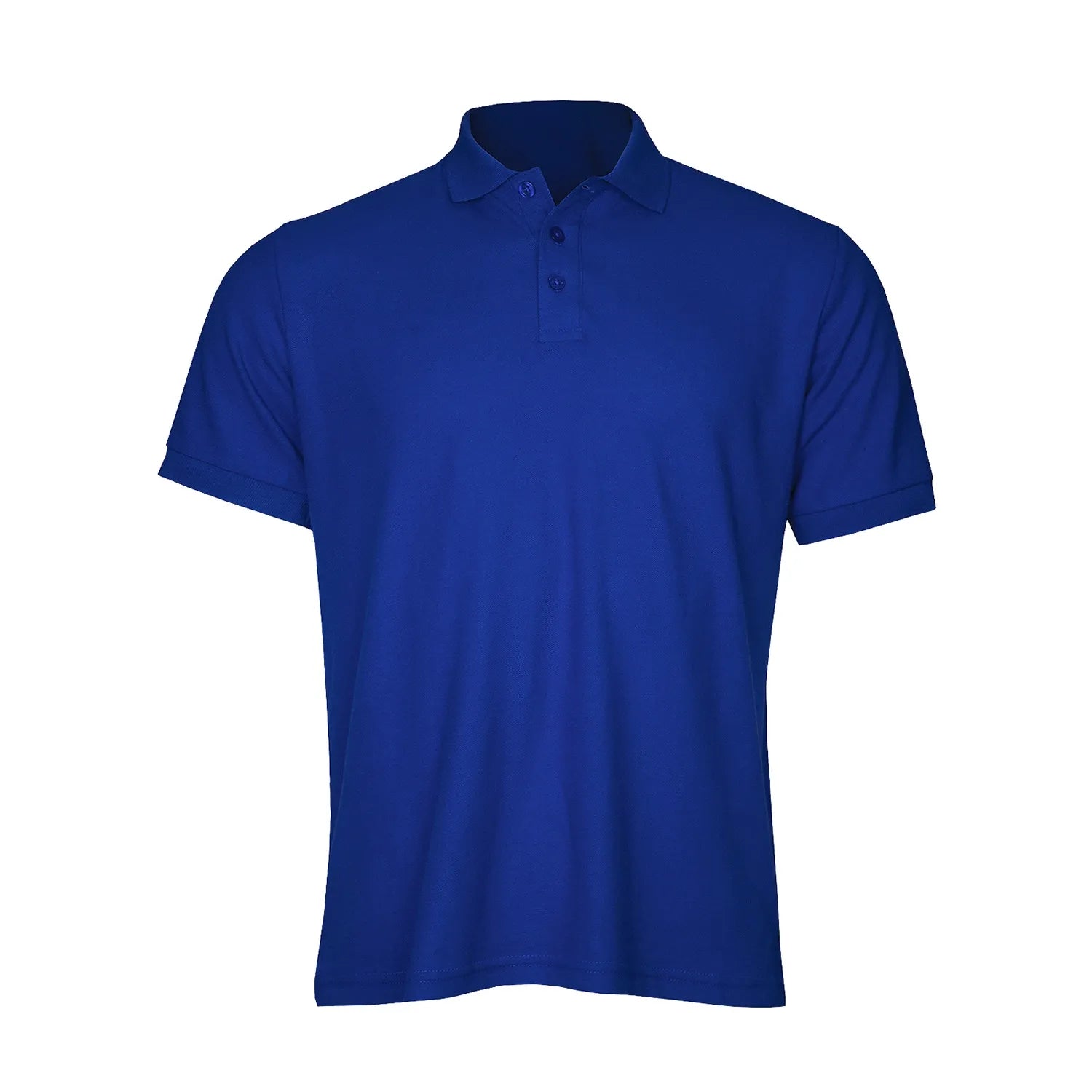 POLERA MANGA CORTA PIQUE HOMBRE en color Azul