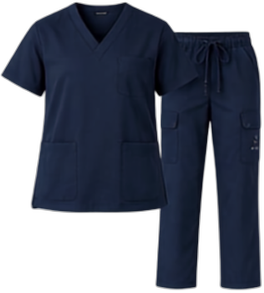 Vestuario Clínicas y Salud - Uniforme clínico y pantalón scrub azul marino
